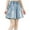 Blue, variant on HomeGardon Back to School Girls Jeans,Girls Shorts Girls Summer Medium and Large Children's Pleated Embroidery Printed Thin Denim Skirt Pants