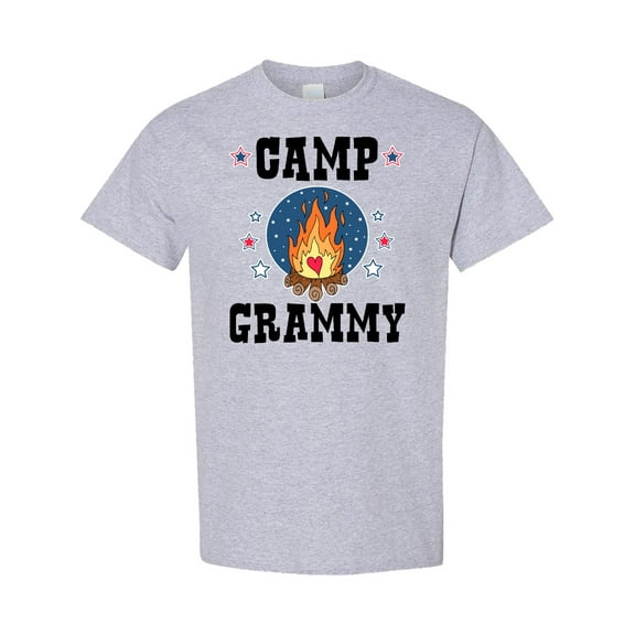 Inktastic Camp Grammy with Campfire and Stars T-Shirt
