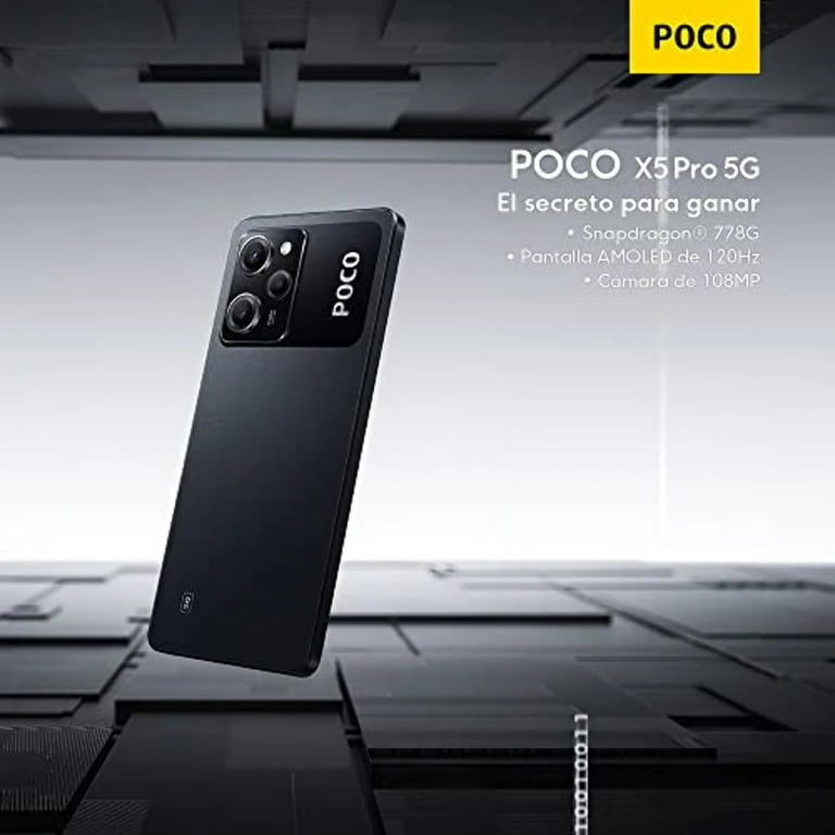 Xiaomi Poco X5 PRO 5G Volte Global Unlocked 256GB + 8GB GSM 6.67 108 mp  Triple Camera (for Tmobile/Metro/Mint/Tello in US Market and Global) (Black)