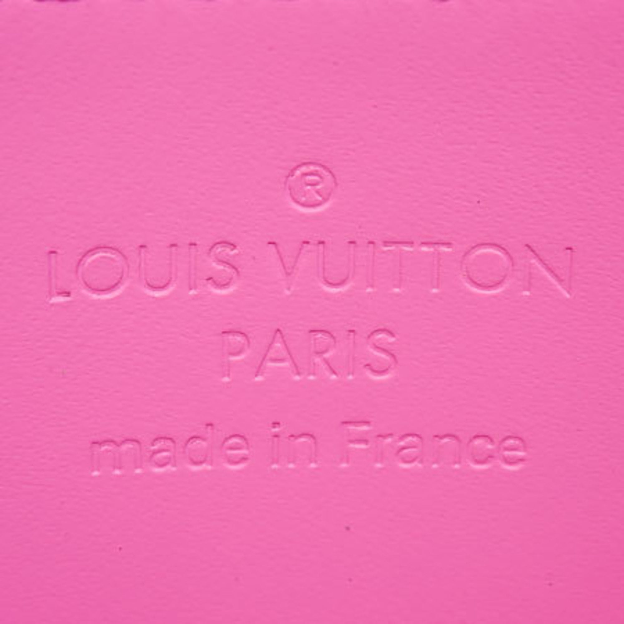 LOUIS VUITTON Vernis Rayure Zippy Coin Purse Pink Beige M58066 LV