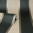 thumbnail image 3 of Brewster Home Fashions Rydia Black Stripe Wallpaper, 20.5-in by 33-ft, 56.38 sq. ft., 3 of 6