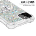 thumbnail image 3 of Funda para Samsung Galaxy A22 5G con Brillo Líquido Flotante, Purpurina, Parachoques y Anillo Giratorio Soporte, 3 of 5