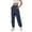 Navy, variant on SNKSDGM Women's Plus Black Pants for Women Dressy Work Pants Women Long Inseam "Women's Casual Solid Color Cargo Pants with Elastic Waist and Pockets Comfortable Jogger Trousers"