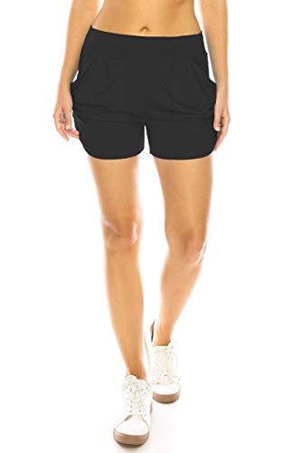 Solid Fashion Harem Shorts w 