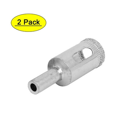 

18mm Cutting Diameter Diamond Coated Round Shank Glass Hole Saw Drill Bit 2pcs
