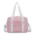 thumbnail image 2 of Jumpingount Bolso de hombro de moda para mujer con bolso de hombro uniforme de poliéster transpirable de gran capacidad Bolsas de mensajero y de hombro Rojo, 2 of 6