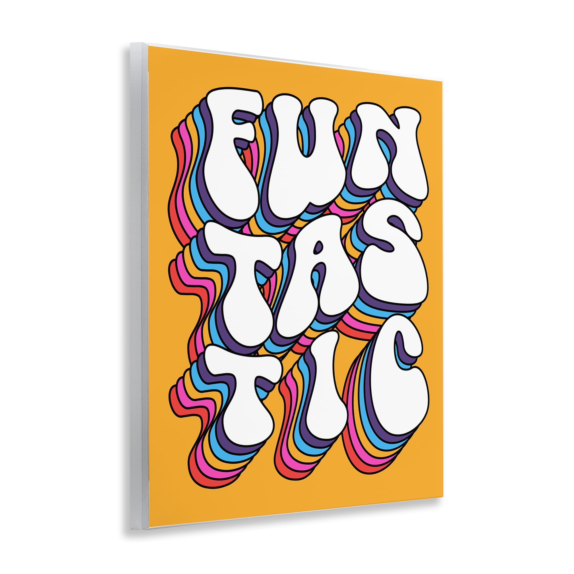 Stupell Industries Funtastic Groovy Typography Text & Numbers Painting Unframed Art Print Wall Art, 11 x 14