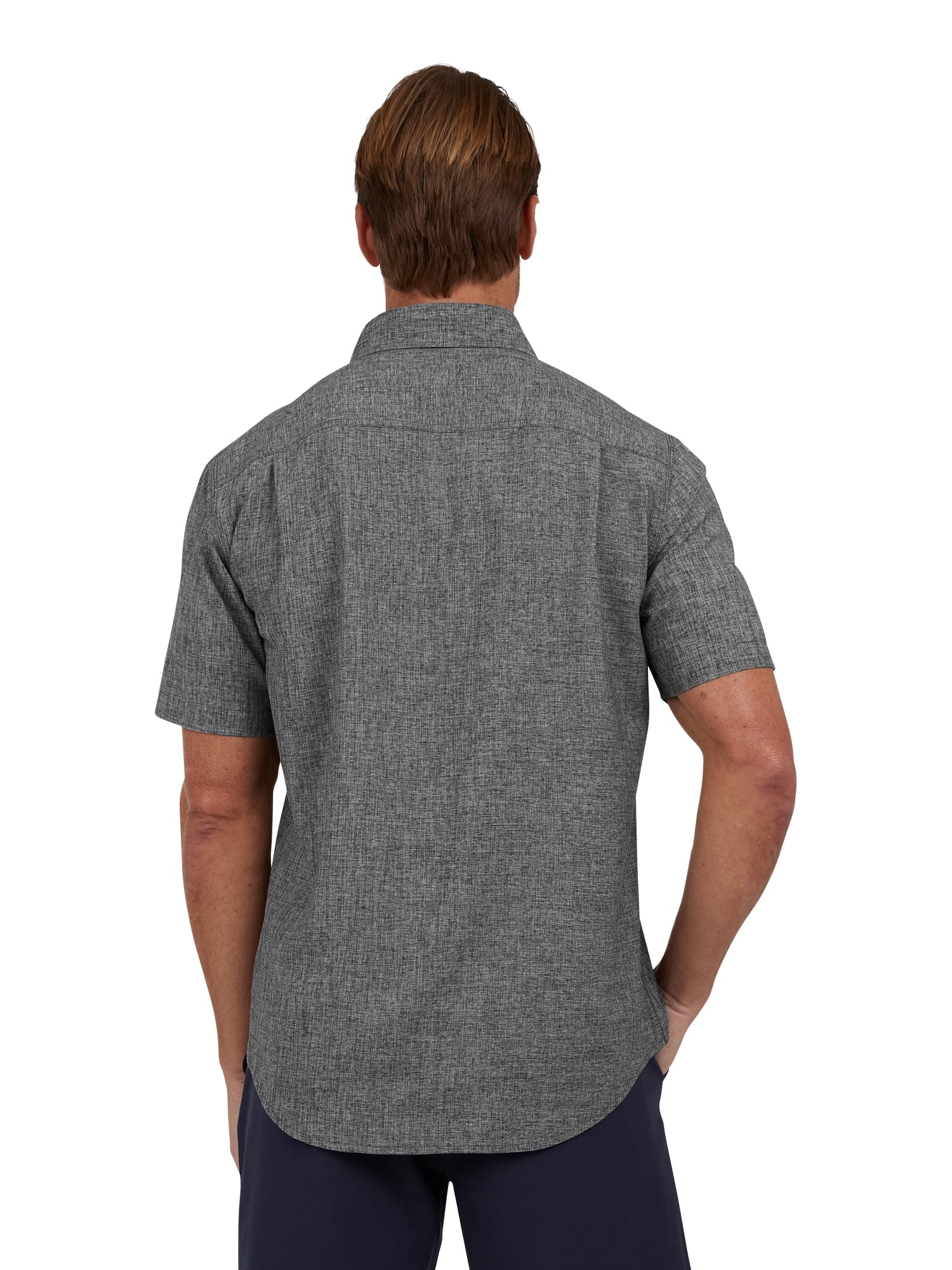 Chaps Men's and Big Men's Short Sleeve Everyday Performance Chambray Shirt, Sizes S-3XL