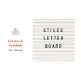 thumbnail image 4 of Stiles Wood Letter Board Set, Message Board with 340 Letters, Numbers, and Symbols for Celebrations, Baby Announcements, or Milestones, 10 by 10 Inches, White, 4 of 7