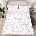 thumbnail image 2 of Feelyou Child Kawaii Bear Full Size Sheets, Flower Floral Plant Bed Sheets, Cute Cartoon Animal Theme Sheet Sets, Super Cozy Room Decor, 4-Piece, 2 of 7