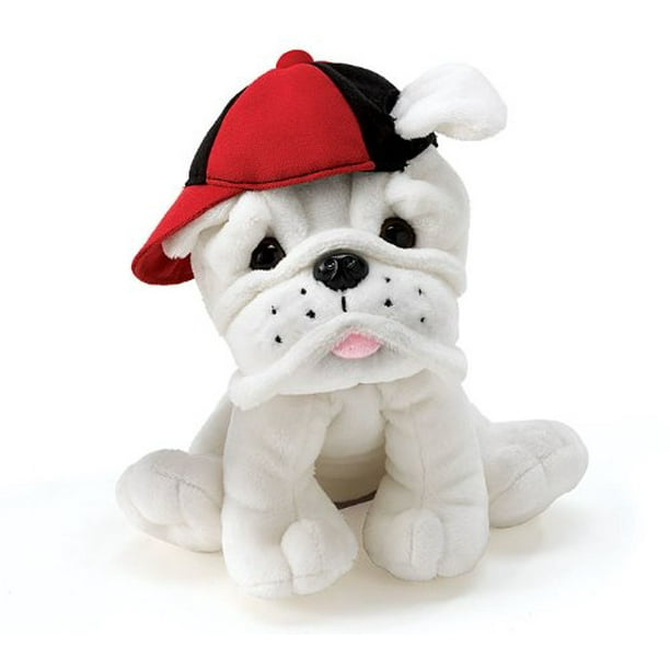 Plush Bulldog Pup With Baseball Cap Adorable Stuffed Dog - Walmart.com - Walmart.com