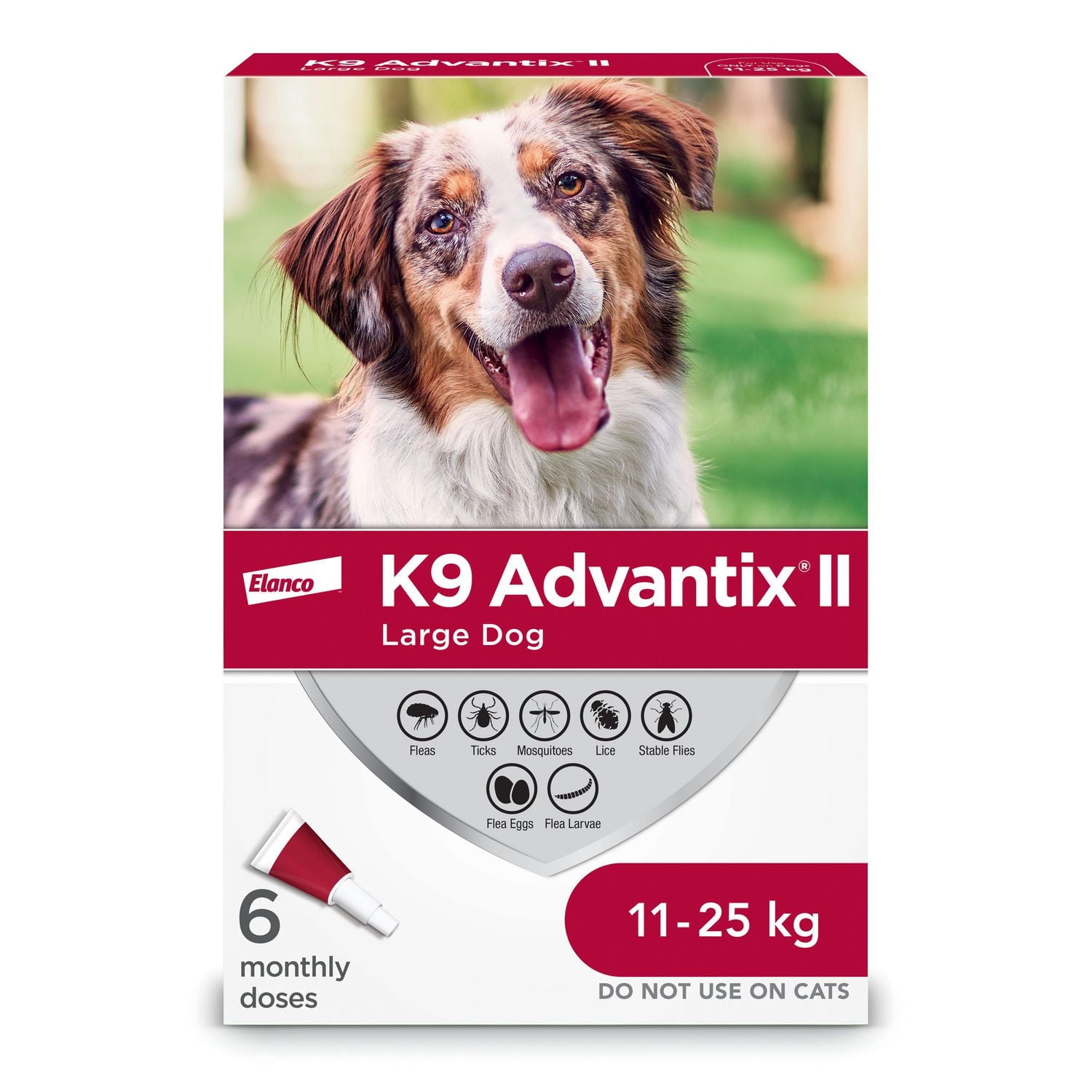K9 Advantix II Flea and Tick Treatment for Large Dogs (6 doses)