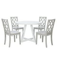 thumbnail image 5 of Dining Tables Linon Nico Round Wood Angled Legs Dining Table, Pure White, 5 of 10