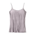 thumbnail image 4 of UoCefik Women's Camisole With Built In Padded Bra Vest 2025 Adjustable Spaghetti Strap Tank Tops Plus Size Yoga Padded Undershirts Light pink 3XL, 4 of 7