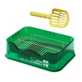thumbnail image 2 of Inodoro para perros, orinal para interiores, bandeja para exteriores con herramienta de limpieza Scooper, caja de arena para cachorros Verde Jinwen Inodoro de entrenamiento, 2 of 8