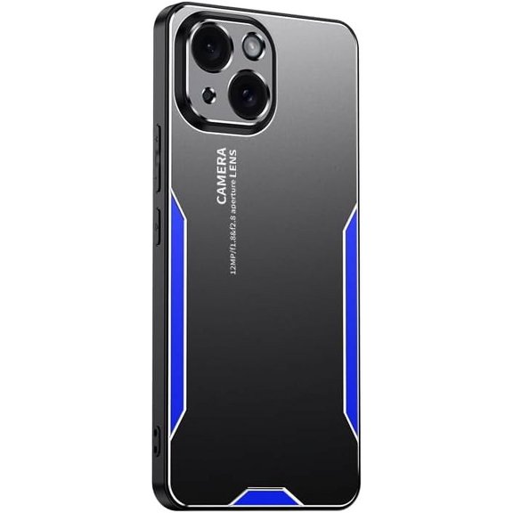 for iPhone 14 Pro Max/15 Pro Mobile Phone Case 3 in 1 Aluminum Alloy Back Panel Metal Touch Light and Stylish Design Strong Heat Dissipation Anti-Fingerprint Anti-Drop Ultra-4 Color
