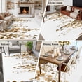 thumbnail image 6 of Area Rug 72×108in, Watercolor Eucalyptus Leaves on The Top Floor Carpet Living Room Rug, Brown Leaf Non-Slip Welcome Mat Indoor Rugs for Bedroom Dining Room, 6 of 9