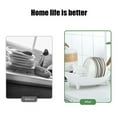 thumbnail image 6 of Expandable Kitchen Drying Rack with Drainboard | 360° Rotational Drain Channel | Utensil Holder & Sink Spout Strainers | Countertop Space Saving Dish Drainer | White or Gray, 6 of 9