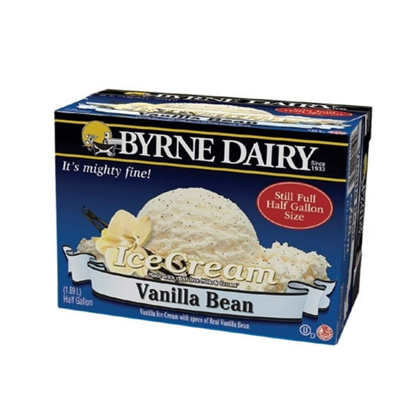Byrne Dairy Vanilla Bean Ice Cream Half Gallon Walmart Com Walmart Com