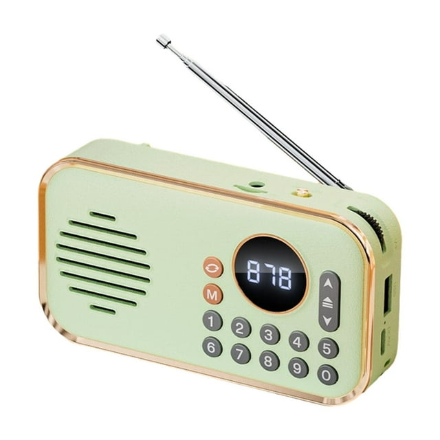 Portable Bluetooth Speakers,Bluetooth Stereo Plug-In Usb Stick Radio Portable Music Radio Speaker Trendy Compact and Portable-Long Battery Life Multiple Play Modes