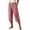 Pink, variant on SHTXOZHI Womens Basic Capri Pants Elastic Waisted Straight Leg Ruched Capris Casual Vacation Bottoms with Pockets