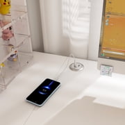 Corner L-Shaped Computer Desk With Glass Cabinets & Built-in LED Lights, USB Charging Ports & Keyboard Tray, Wooden Desk With Hutch And Drawers For Home&office.