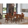 thumbnail image 2 of East West Furniture Dover 9-piece Wood Dining Set w/ Leather Chairs in Mahogany, 2 of 6