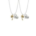 thumbnail image 2 of Delight Jewelry Goldtone Palm Tree Mother & Daughter Heart Necklaces (Set of 2), 19"+2", 2 of 4