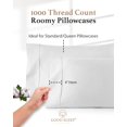 thumbnail image 3 of Good Sleep Bedding 1000 TC Egyptian Cotton White Queen 20" x 30" Pillow Cases Set of 2 for All Age Group, 3 of 8
