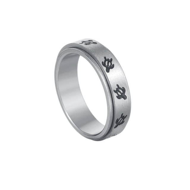 Anxiety Ring For Men Women Fidget Rings Stainless Steel Rotate Moon Star Roman Numerals Chain Rotating Ring 2022 tortoise 11