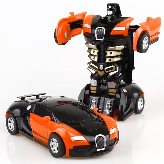 Colisión inercia deformación de un solo botón Bujiadi King Kong coche para niños robot puesto de mercado nocturno juguetes