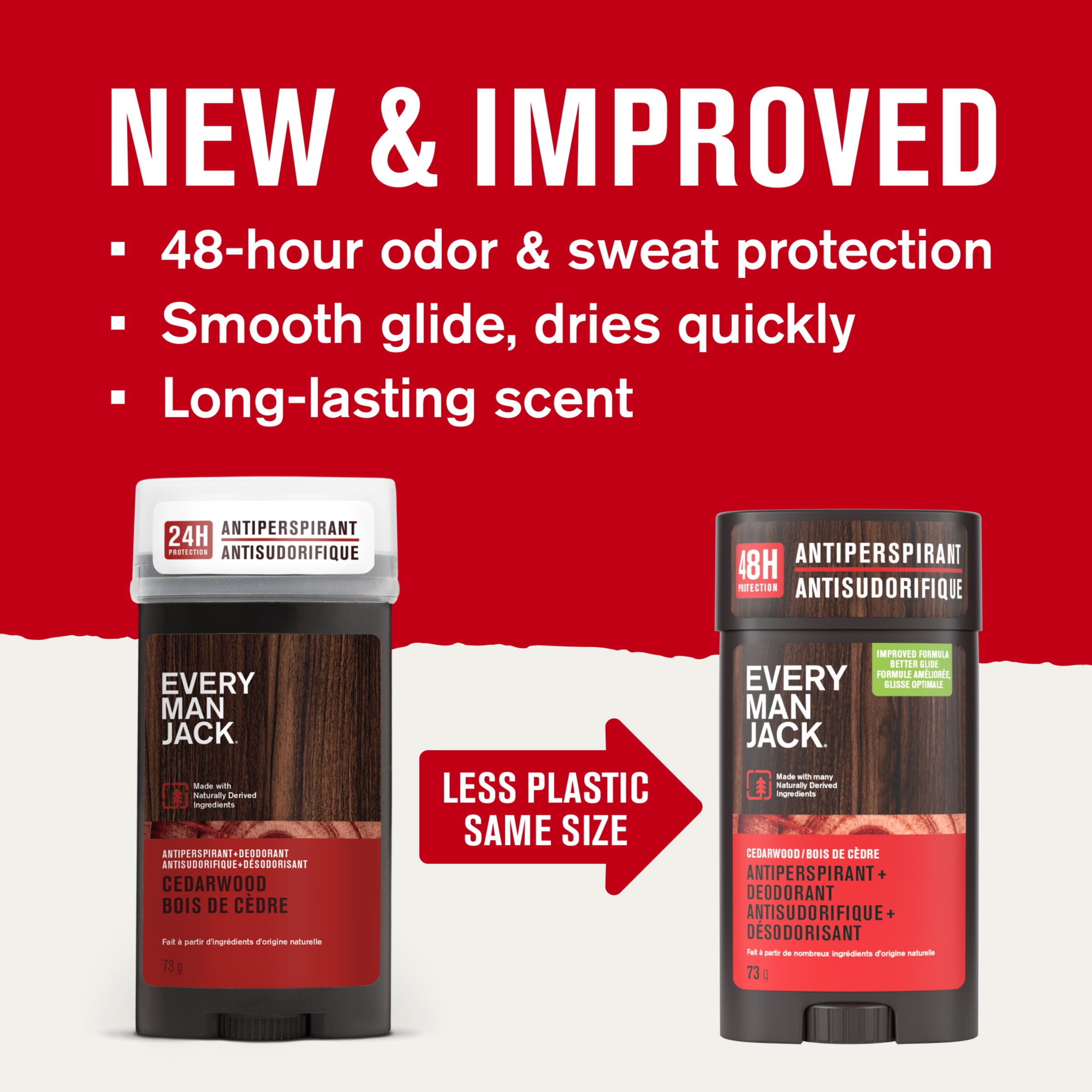 Every Man Jack Antiperspirant Deodorant Cedarwood 73 Grams