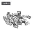 thumbnail image 3 of Leather Rope Crimp Clips, 9x13mm Cylindrical Cord End, Silver Tone, 200Pack, 3 of 6