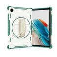 thumbnail image 6 of SaniMore Case for Samsung Galaxy Tab A8 10.5 inch 2022 SM-X200/SM-X205, Hand Rope + Pen Holder + Hidden Kickstand Lens All-inclusive Anti-drop Shockproof Heavy Duty Protective Case, Green, 6 of 11