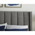 thumbnail image 4 of Modus Furniture Palermo Upholstered Wingback Platform Bed in Dark Stone, 4 of 6