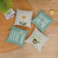 thumbnail image 5 of Daisy Pillow Covers 18x18 Set of 4 Summer Throw Pillow Covers Hello Sunshine Pillow Cover Floral Gray Spring Cushion Covers Square Pillow Cases for Couch Sofa Patio Outdoor Home Decorations(18), 5 of 6