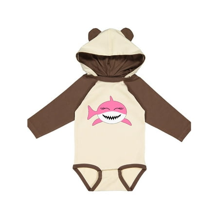 

Inktastic Cute Pink Shark Gift Baby Boy or Baby Girl Long Sleeve Bodysuit