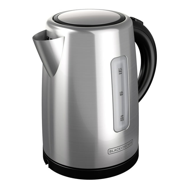 Black & Decker KE2000SD Hervidor Inalámbrico de 1,7 Litros, Plateado