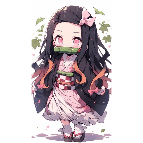 DIY Diamond Painting Kits for Adults,Full Round Drills Cross Stitch Crystal Rhinestone Embroidery for Beginner,Painting Decor for Gift( Kamado Nezuko)12x16inch