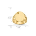 thumbnail image 5 of 14K Yellow Gold Ring Band Signet 4 to 17 mm (tapered), Size 7, 5 of 5
