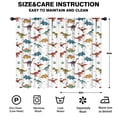 thumbnail image 2 of Blackout Kids Curtains,White Dinosaurs Pterosaurs Plants Pattern Childrens Insulated Curtains Set Of 2,Bedroom Essentials,Toddler Room Decor 52"x84", 2 of 5