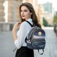 thumbnail image 6 of FORMRS Mini Backpack Purse for Women Travel Daypack Casual Shoulder Bag, Ocean Waves, 6 of 7