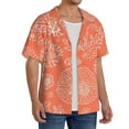 thumbnail image 4 of Fotbe Beautiful Corals print Short Sleeve Button Down Shirts for Men Casual Summer Beach Wrinkle Free Shirt-4X-Large, 4 of 7