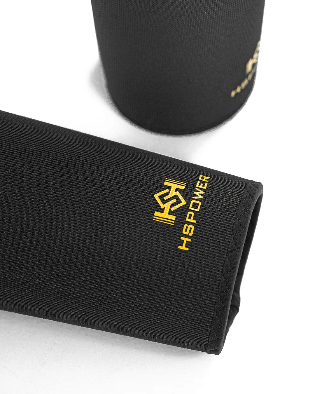 HANSU POWERLIFTING KNEE SLEEVES, 7MM NEOPRENE EXTRA STIFF GOLD