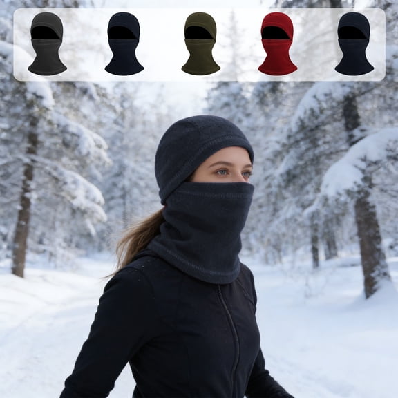 Unisex Winter Warm Neck Gaiter - Multifunctional Ear Protection Neck Mask Hat for Cycling Hiking Outdoor Activities, Cold-Proof Thermal Neck Cover for Men Women Adults Daily Use, 11*14in, Blue