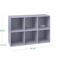 thumbnail image 3 of Best Choice Products 6-Cube Bookshelf, 13.5in Display Storage System, Organizer w/ Removable Back Panels - Lavender, 3 of 9