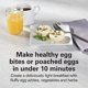 thumbnail image 5 of Hamilton Beach Sous Vide Style - Máquina eléctrica para picar huevos, cocina y cazador furtivo de huevos duros con bandeja antiadherente extraíble, hace 2 en menos de 10 minutos, color verde azulado (, 5 of 5