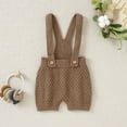 thumbnail image 4 of XYIJANI Clearance Baby Girl Clothes Newborn Infant Baby Knit Suspender Romper Cotton Sleeveless Boy Girl Solid Sweater Clothes Baby Jumpsuit Overalls 6-9 Month Girl Clothes (Coffee,80), 4 of 6