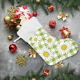 thumbnail image 6 of Coolnut 1 Pack Christmas Stockings 17.7 Inches Colorful Flower Daisy Buffalo Plaid Large Size Xmas Cable Stocking Gifts & Decorations for Family Holiday Xmas Party, 6 of 6