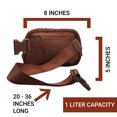 thumbnail image 6 of Boutique Sherpa, Fleece Belt Bag & Fanny Pack - Adjustable, Cross-body Bag, Dark Brown, 6 of 8